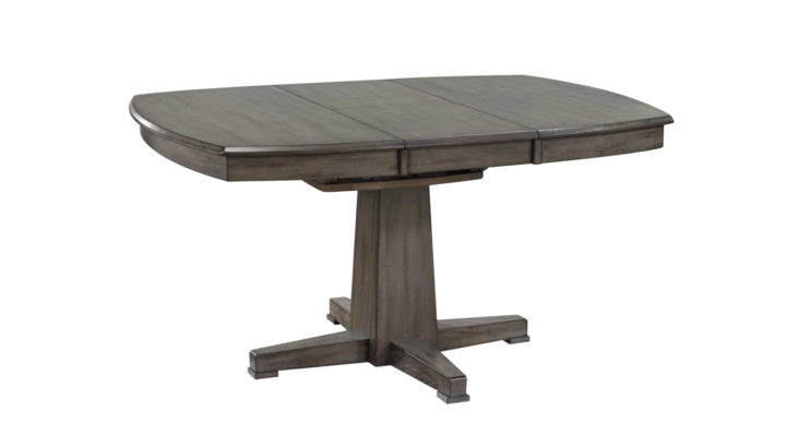 Bisque 42/57″ Pedestal table – Dark Grey