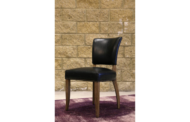 Lex Dining Chair – Black Bicast Leather