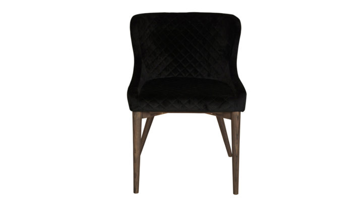 Milan Dining Chair – Black Velvet