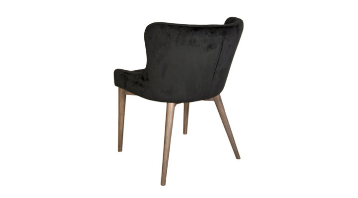 Milan Dining Chair – Black Velvet
