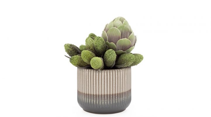 Palma Layered Glaze Ceramic 5.5″ Drop Pot Planter – Creme