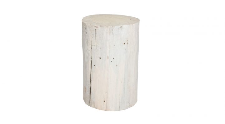 Salish Stump Wide – White Round 18″