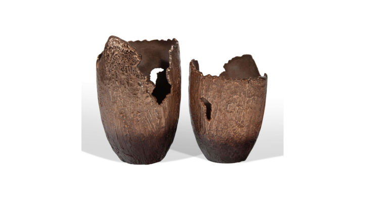 Shale Vases Large (Copper/Bronze)