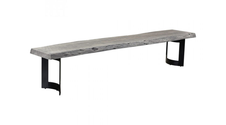 Bent Bench Small Weathered Grey
