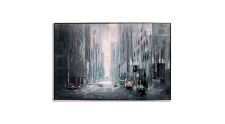 City Storm Hand Painted Canvas