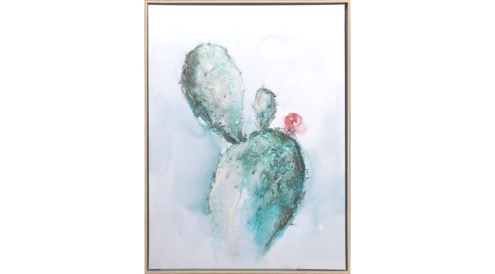 Coral Cactus Hand Painted Giclee