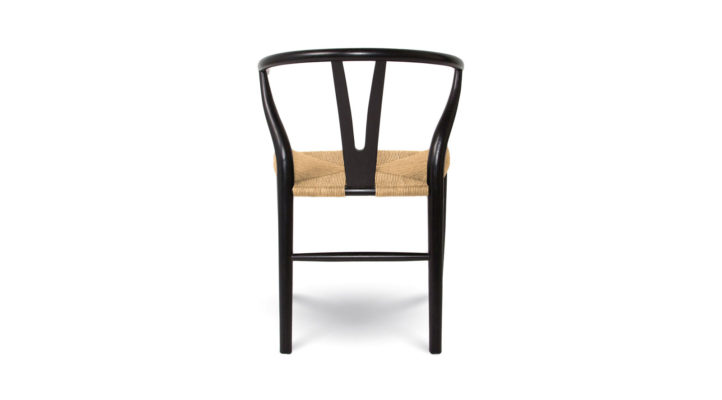 Frida Dining Chair – Black With Natural Seat