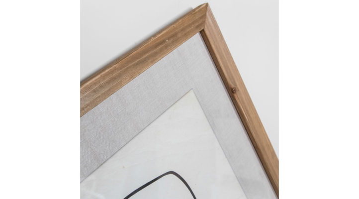 Glass With Wood Frame Femme Wall Décor