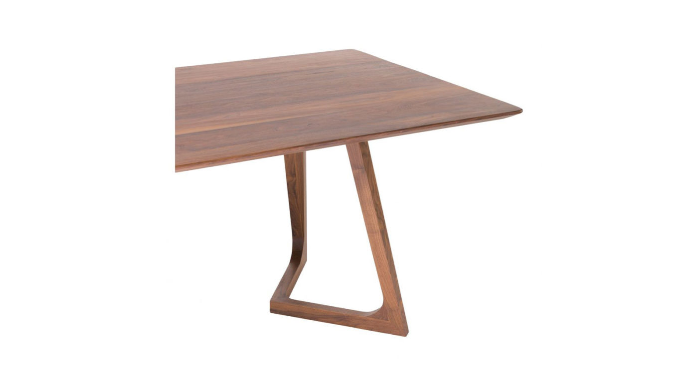 Godenza Dining Table Rectangular Walnut Wood N Tassel Home