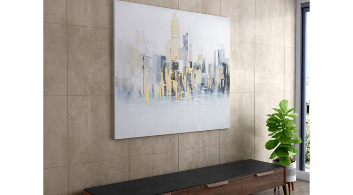 Rising City Hand Painted Canvas