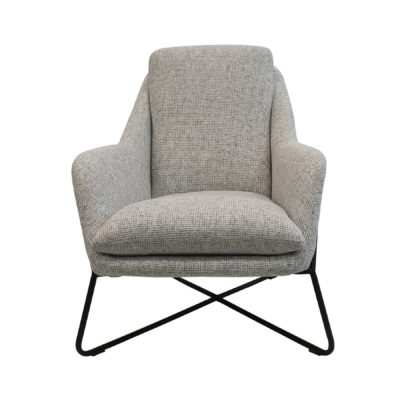 Romeo Lounge Chair – Light Grey Tweed
