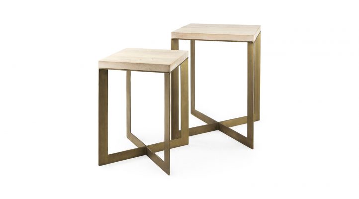 Ray Side Table (Set of 2) – Light Brown