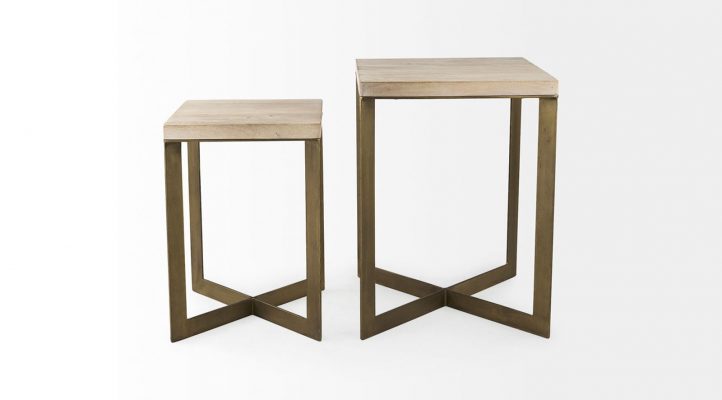 Ray Side Table (Set of 2) – Light Brown