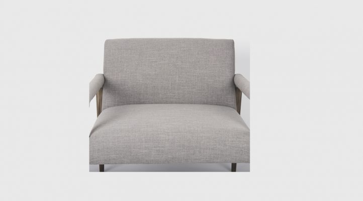 Palisades Gray Fabric w/ Brown Wood Frame Accent Chair