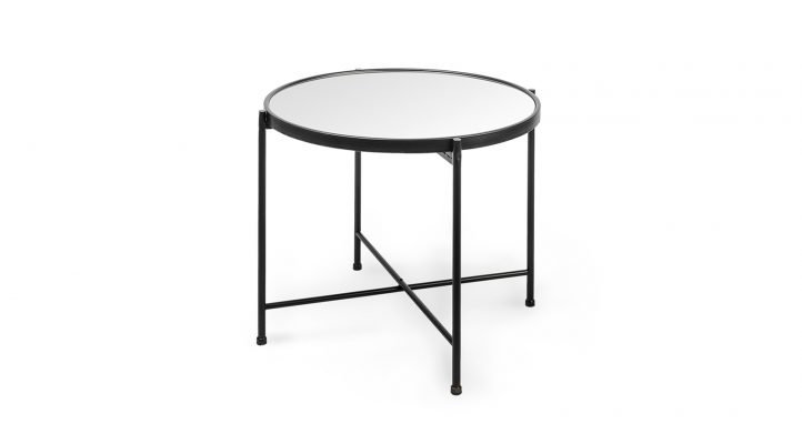 Samantha (Large) Black Mirror Top Accent Table