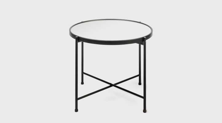 Samantha (Large) Black Mirror Top Accent Table