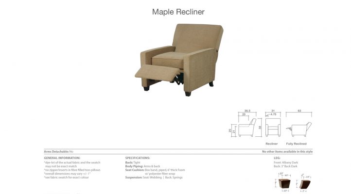 Maple Recliner Chair