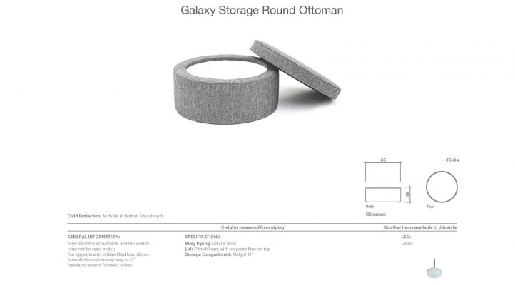 Galaxy Storage Ottoman