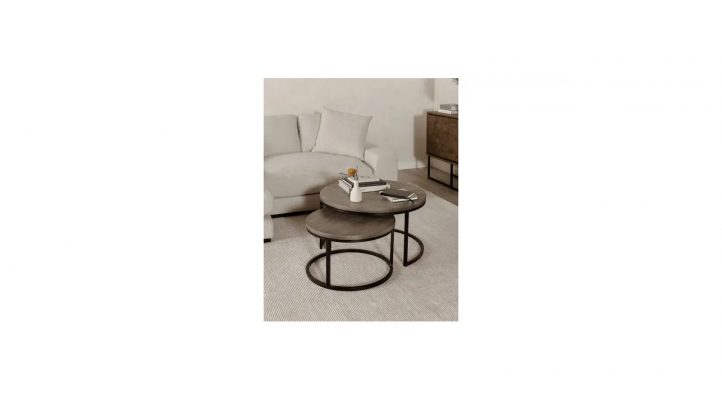 Drey Round Nesting Coffee Tables Set of 2