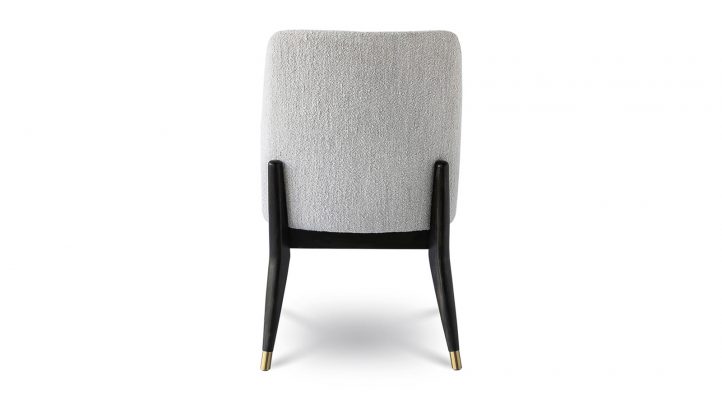 Fawcett Dining Chair – Dark Base – Taupe Boucle