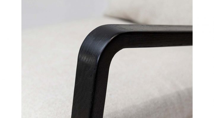 Finn Sling Chair – Black Frame – Cream