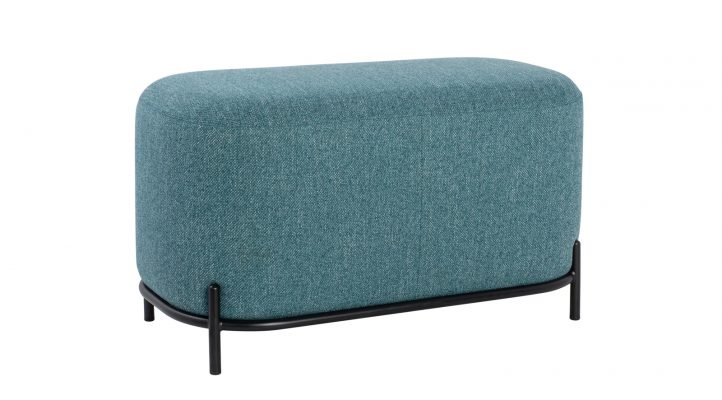 Pender Pin Leg Upholstered Short Bench – Blue