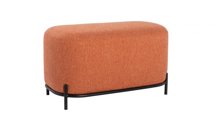 Pender Pin Leg Upholstered Short Bench – Orange