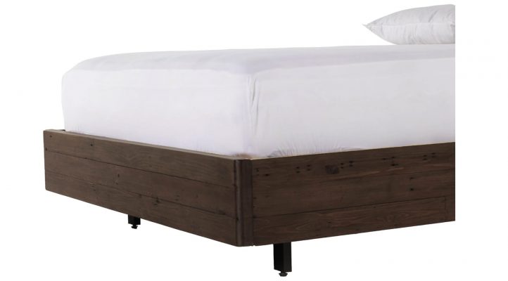 Lino Upholstered Queen Bed – Burnt Oak