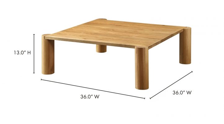 Post Coffee Table- Natural