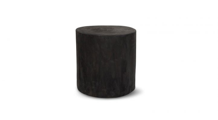 Salish Wide 21″ Round Stump – Black