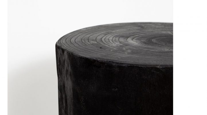 Salish Wide 18″ Round Stump – Black