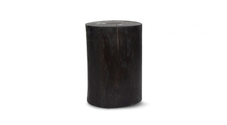 Salish Wide 18″ Round Stump – Black