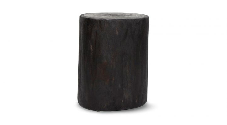 Salish Wide 21″ Round Stump – Black