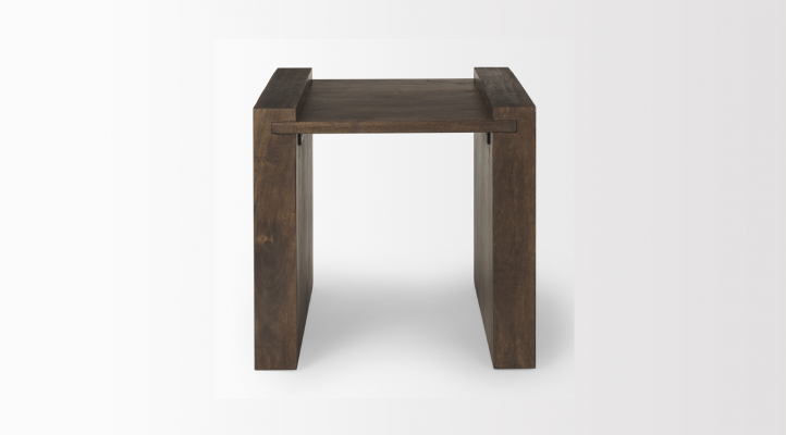 Athelia Accent Table-DARK BROWN