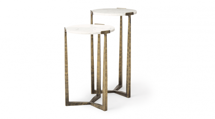 Atticus Accent Table-WHITE MARBLE