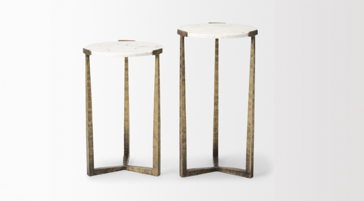 Atticus Accent Table-WHITE MARBLE