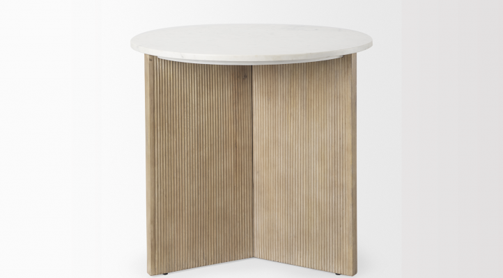 Enzo Accent Table-LIGHT BROWN