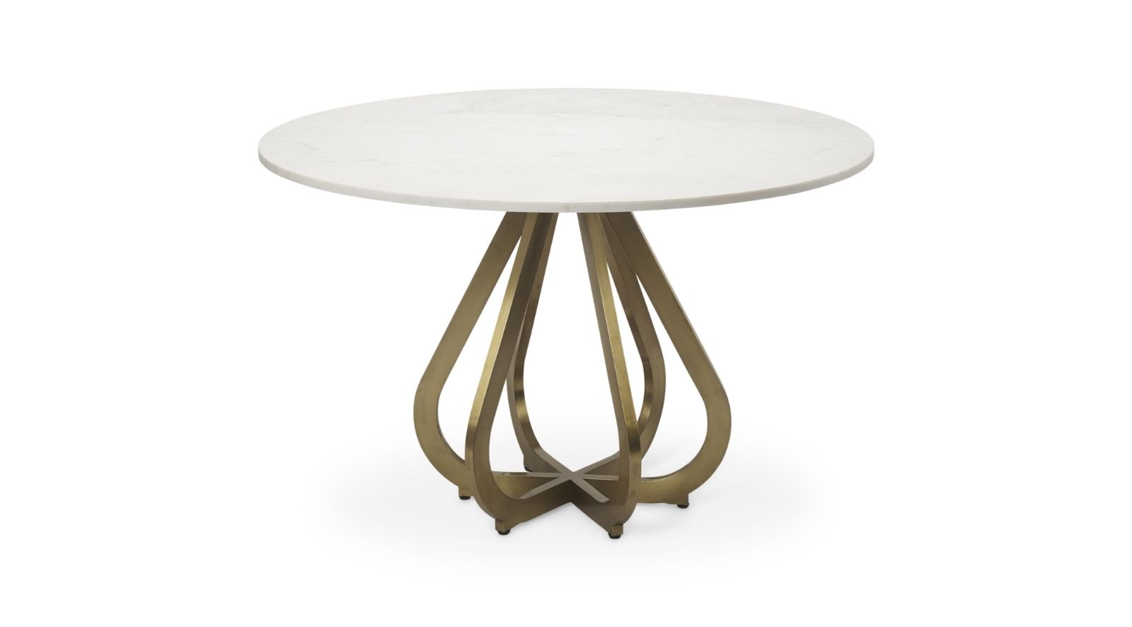 Laurent Dining Table- Gold Metal-1