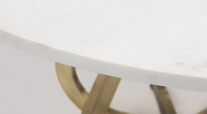 Laurent Dining Table- Gold Metal-5