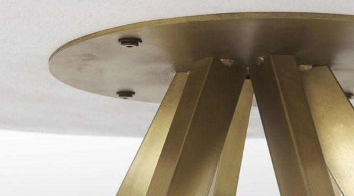 Laurent Dining Table- Gold Metal-6