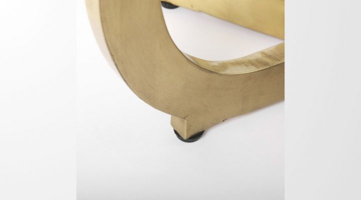 Laurent Dining Table- Gold Metal-9