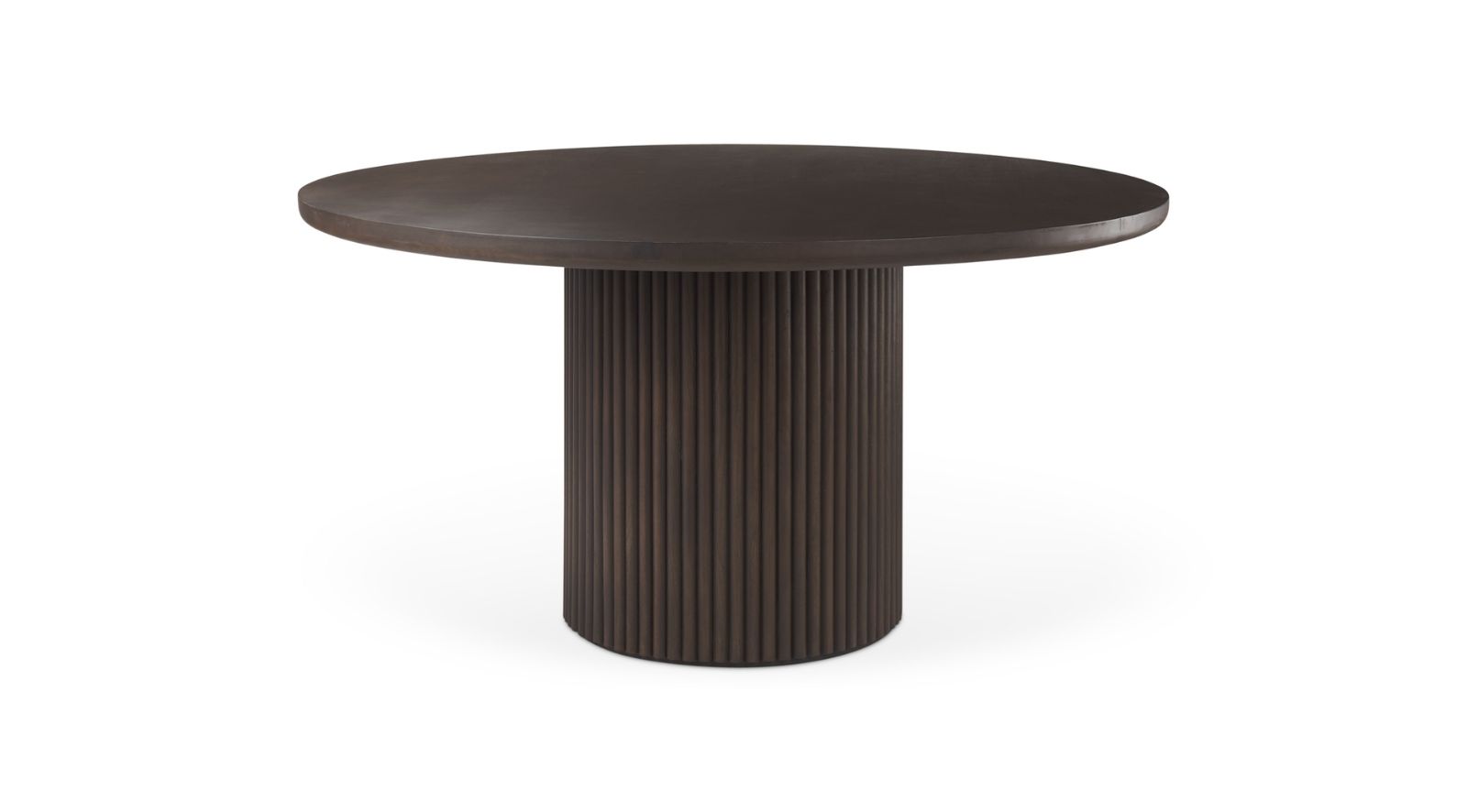 Terra Round Dining Table- Dark Brown Wood-1