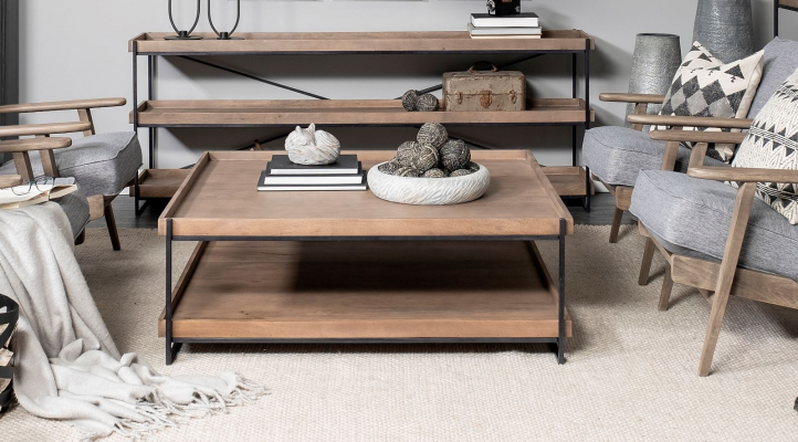 Trey I- BROWN WOOD Console Table