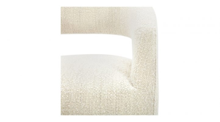 Barrow Rolling Dining Chair- White Mist