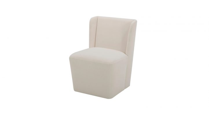 Cormac Rolling Dining Chair- Cream