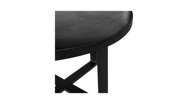 Jedrik Round Dining Table- Black