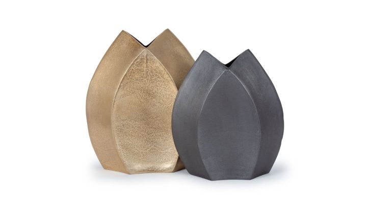 Athena Table Vase – Small Grey