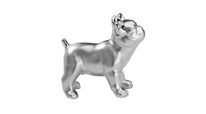 Bulldog Standing 6H” Silver