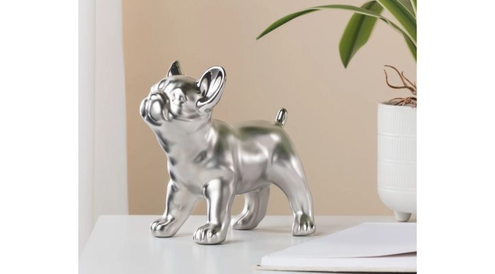 Bulldog Standing 6H” Silver