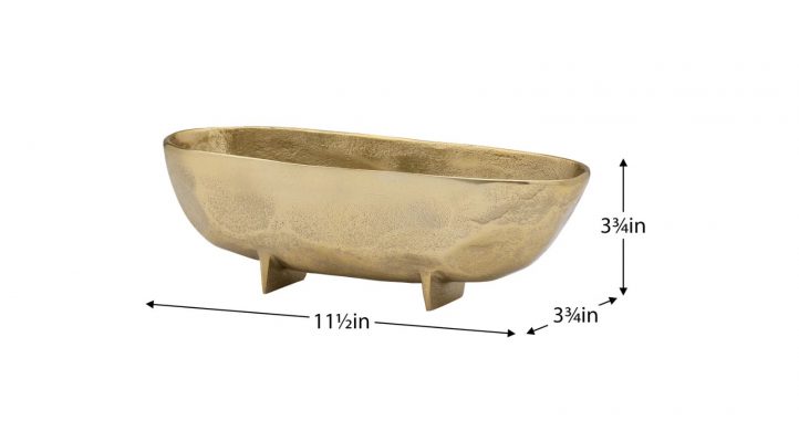 Talua 11.5L” Gold Boat Bowl